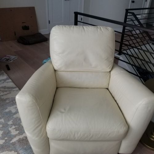 Click to view full screen Ivory Vinyl & Leather Finish photo review
