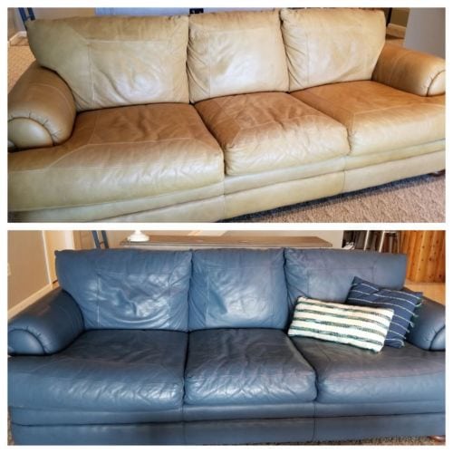 Click to view full screen Storm Blue Vinyl & Leather Finish photo review