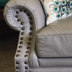 Upholstery with decorative nail heads