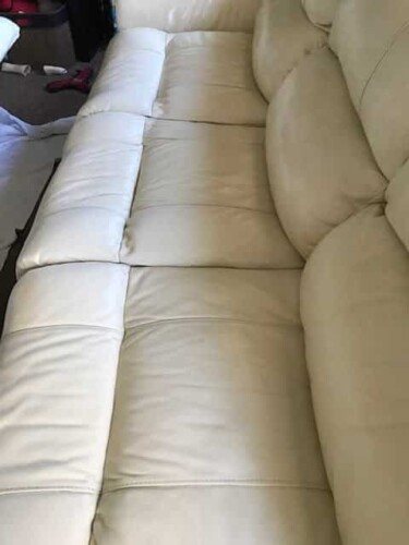 Ivory Color Vinyl Leather Finish Restores Seals Protects